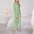 thumbnail image 3 of Lsque Spring Gnomes Pattern Long Sleeve Pajama Set for Women - Soft 2-Piece Sleepwear and Loungewear Set with Pockets, Comfy Nightwear-Small, 3 of 7
