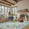 thumbnail image 7 of CHITOOMA 6'x9' Boho Area Rugs for Living Room, Machine Washable Stain Resistant Non-Shed Carpet, Floral Area Rug with Non-Slip Backing for Bedroom, Dining Room, Dorm, Office, 7 of 7
