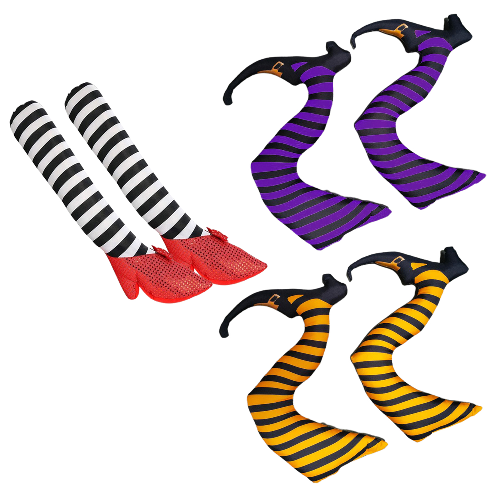 SPRING PARK 1 Pair Halloween Wicked Witch Leg, Halloween Witch Craft