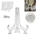 thumbnail image 4 of Bgsha 5pcs Transparent Folding Tray Bracket Rack Multi-purpose Ornaments Craft, 4 of 9