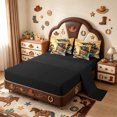 thumbnail image 3 of meiyoeat Playful Pirate Scene 7 Pieces Full Size Bedding Sets,Vintage Ocean Ship Treasure Full Size Bed in a Bag For Boys,Multicolor Beige,Black Reversible, 3 of 7