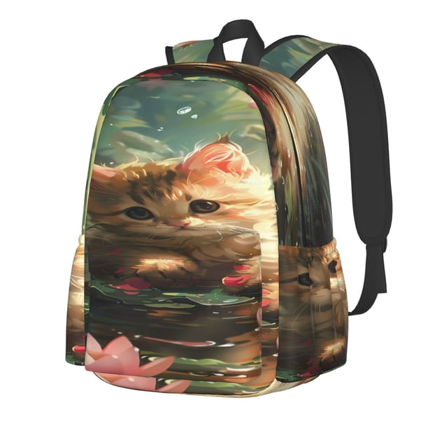 Disketp Summer Flamingo Mochila Escolar De Gran Capacidad Y Peso Ligero Mochila De Viaje Ideal Para Escuela Trabajo Y Uso Diario Comoda Y Con Estilo