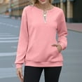 thumbnail image 5 of Erwazi Womens Sweatshirts Half Zip Fleece Pullover Tops with Pockets Quarter Zipper Fall Winter Clothes, 5 of 6