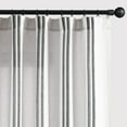 thumbnail image 6 of Curtainking Striped Linen Curtains 96 Inch Black Farmhouse Rustic Curtains for Living Room Semi Sheer Back Tab Light Filtering Coastal Drapes for Bedroom Window Curtain 2 Panels, 6 of 8