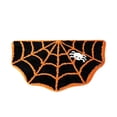 thumbnail image 2 of Linnome Halloween Web Floor Mat, Dirt Absorbent Crystal Velvet Bathroom Rug, Non-Slip Indoor Entrance Decoration Door Mat for Home Kitchen Bedroom-Purple and Orange Spooky Spiderweb Decor, 2 of 6