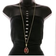 thumbnail image 3 of Mi Amore Necklace-Earring-Set Red/Gold-Tone, 3 of 3