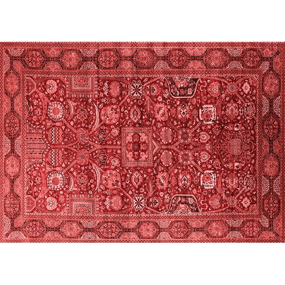 Ahgly Company Indoor Rectangle Oriental Red Traditional Area Rugs, 2' x 4'