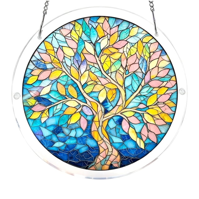 Tong Curtain Style Acrylic Puzzle Garden Design Window Hanging Home Birthday For