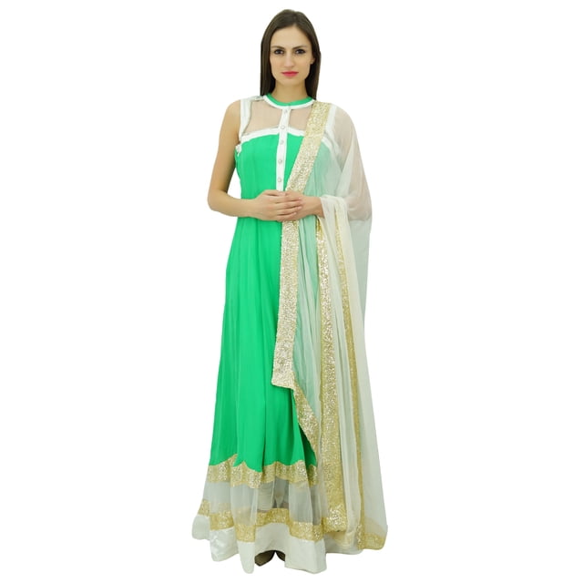 Atasi Robe Droite Filet Salwaar Kameez avec Dupatta Prête à Porter sur Mesure pour Femmes