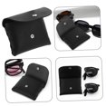 thumbnail image 2 of Matsuzay Bolsa de cuero compacta para gafas de sol, soporte de PVC para gafas y sombras, diseño elegante, Simple Almacenamiento y organización del hogar negro, 2 of 6