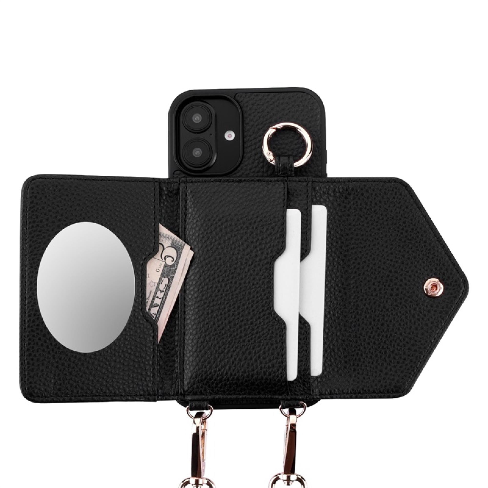 Crossbody Wallet Case with Card Holder & Kickstand compatiable with iPhone 16