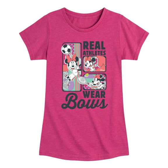 Disney - Real Athletes Wear Bows - Toddler & Youth Girls Short Sleeve Graphic T-Shirt