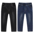 thumbnail image 5 of Children's Jeans Spring Autumn Boys Girls Blank Casual Pants, 5 of 5