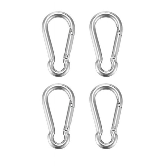 4Pcs M6 Spring Snap Hooks Heavy Duty Stainless Steel 304 Swing Set Accessories Fit for Gym,Camping,Traveling