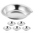 thumbnail image 1 of Shisuyan Plateau de Peinture Métal Argent 6 Pcs 2 Po Rond Acier Inoxydable, 1 of 8