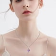 thumbnail image 5 of Taioiat Double Birthstone Necklaces for Women 18K Gold Plated Birthstone Rose Flower Jewelry Anniversary Valentines Day Mother's Day Birthday Gifts for Her Wife Girlfriend Mom, 5 of 7