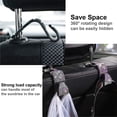 thumbnail image 4 of Gancho para coche, soporte para carteras para el asiento trasero del coche, reposacabezas, soporte para carteras de coche para colgar bolsos y carteras (rosa, 2 piezas), 4 of 5