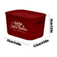 thumbnail image 3 of Caja de almacenamiento navideña roja para refrigerios navideños - Organizador de plástico versátil para cosméticos, juguetes y más - Tapa duradera y resistente a la suciedad - Perfecta para sala de, 3 of 6