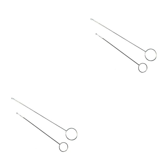 Maytalsory Stainless Steel Crochet Hook Portable Ergonomic Professional Needles Long and Short 2Set