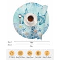 thumbnail image 6 of 13 Inch Round Placemats Set of 6, Coastal Starfish Blue Non Slip Heat Insulation PP Table Mats, Summer Beach Nautical Coral Washable Place Mats for Kitchen Dining Party Table Decor, 6 of 7