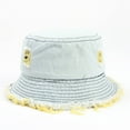 thumbnail image 4 of Matching Family Swimsuits Summer Sun Protection Fashion Retro Denim Outdoor Sun-hat Fisherman Bucket Hat Cap, 4 of 4