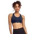 thumbnail image 1 of Jockey Women's Seamfree Mid Impact Zip Front Sports Bra, 1 of 6