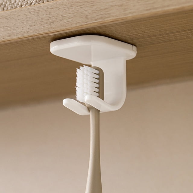 Toothbrush Hook Inverted Hanging Hook Storage Saves Space Without Drilling Installation