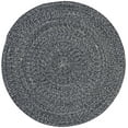 thumbnail image 2 of SAFAVIEH Braided Vermont Geometric Cotton Reversible Area Rug, Navy/Ivory, 3' x 3' Round, 2 of 7