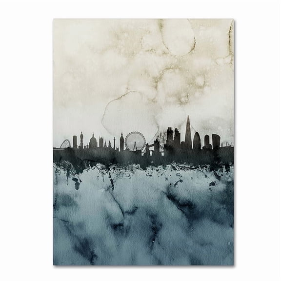 Trademark Fine Art "London Skyline Tall 3" Canvas Art by Michael Tompsett