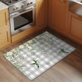 thumbnail image 2 of Watercolor Floral Entryway Rug 2'x3'&nbsp; Non Slip Front Door Mats, Spring Flowers Birds Plants Gray Plaid Entrance Rugs Indoor Outdoor Carpet, Washable Floor Mats Small Area Rug for Bedroom Kitchen, 2 of 8