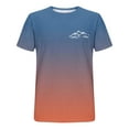 thumbnail image 3 of Mens Gradient T Shirts Short Sleeve Workout Crew Neck Tees Athletic Running Summer Tops(Sky Blue 2XL), 3 of 4