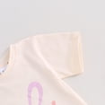 thumbnail image 6 of Bagilaanoe 2Pcs Baby Girl Easter Clothing Sets Toddler Letter Print Short Sleeve T-shirt Tops + Flare Trousers 6M 12M 18M 24M 3T 4T Kids Summer Pants Set, 6 of 9
