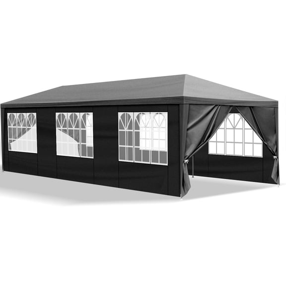 FASCK 10'x 30' Canopy Tent Party Wedding Gazebo Waterproof With 8 Removable Walls
