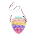 thumbnail image 1 of xiaxaixu Silicone Coin Purse, Strawberry Bear Shape Wallet Bubble Fidget Toy, 1 of 7