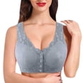 thumbnail image 2 of Ramiter Sexy Lingerie for Women Women Full Cup Thin Underwear Plus Size Wireless Sports Bra Lace Bra Breast Cover Cup Large Size Vest Bras L,Grey, 2 of 4