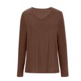 thumbnail image 5 of Timegard Tops for Women Long Sleeve V Neck Slim Blouse Solid Color Casual Comfy Mid Long Tops Fall, 5 of 7