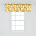 thumbnail image 2 of Ambesonne Orange Window Valance, Girls Doodle Floral, 54" X 18", Apple Green Orange, 2 of 3