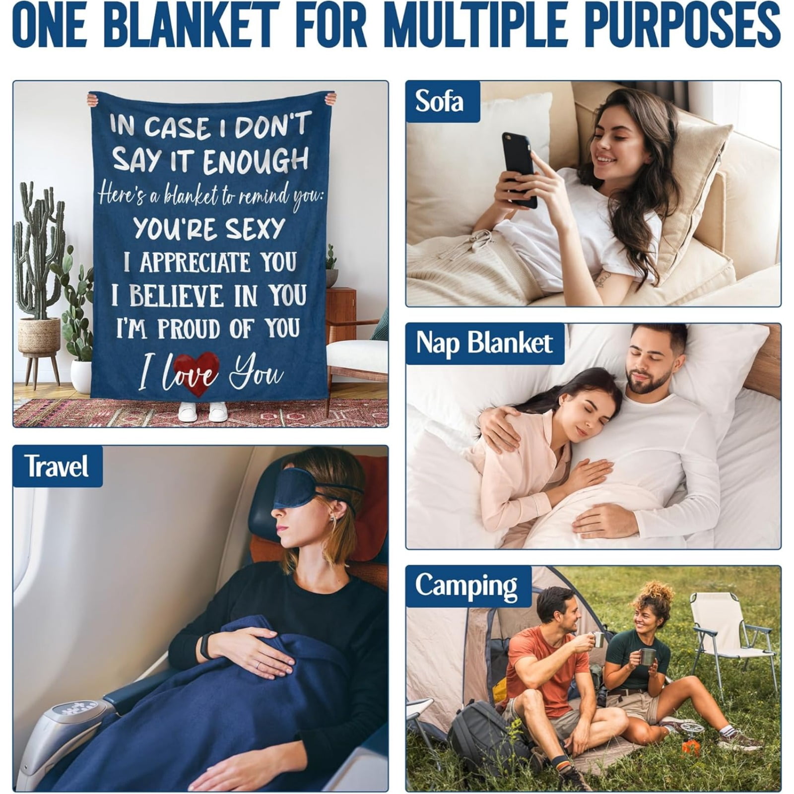 50x60in Anniversary Wedding Gifts for Women - I Love You More Soft Fleece Throw Blanket - Birthday Gifts for Girlfriend Boyfriend Him Her, Wife Husband Gift Ideas, Couple Blanket