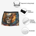 thumbnail image 3 of Sikiie Colorful Owl Tattoo Art Print Men's Boxer Briefs, Elastic Waistband Boxer Briefs Leggings-Large, 3 of 5
