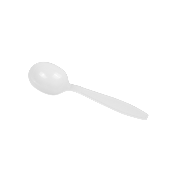 Karat PS Plastic Heavy Weight Soup Spoons White Wrapped 1,000 ct