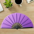 thumbnail image 3 of Eoperou Folding Fan Pure Color Strong Fan Bone Lightweight Retro Style Kung Fu Fan Tai Chi Fan Chinese Dance Fan Party Decoration Fan, 3 of 8