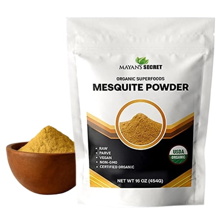 Mayan's Secret Organic Mesquite Powder, USDA Organic, Fine Ground Powder, 16 oz