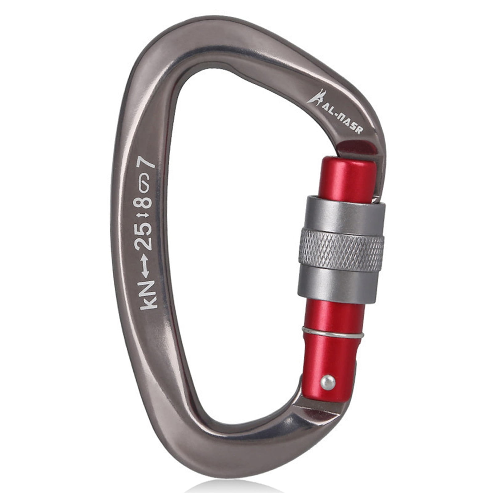 25KN Professional Climbing Carabiner Screw Locking Gate Carabiner Heavy