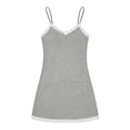 thumbnail image 3 of Comfortable Lace Trimmed Backless Camisole Tank Top For Layering And Casual Wear For All Seasons In A Relaxed Home And Weekend Style, 3 of 3