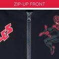 thumbnail image 6 of Marvel Spider-Verse Big Boys' Varsity Hooded Bomber Jacket Black Miles Morales, 6 of 6