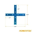 thumbnail image 6 of POWERTEC 24 Inch x2 Universal T Track with Intersection Kit, Double-Cut Profile T Track with Predrilled Mounting Holes for Woodworking Jigs and Fixtures, Router Table, Workbench (71711), 6 of 7