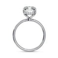 thumbnail image 4 of AFFY Hidden Halo Engagement Ring for Women, 2.50 Carat (ctw) Radiant and Round Cut Lab Grown Diamond Solitaire Ring In 14K White Gold Over Sterling Silver F-G-H, SI Quality Ring Size-5, 4 of 6