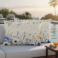 thumbnail image 5 of Outdoor Pillow Covers Ombre Wildflower Farm Eucalyptus Waterproof Pillow Cases 20x12 Set of 2, Retro Floral Berry Branch Throw Pillow Cover Pillowcase for Patio Balcony Couch Garden, 5 of 9