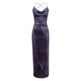 thumbnail image 6 of IROINNID Wedding Guest Dresses for Women Evening Night Party Dress Solid s Comfy Sleeveless -Neck Out Slim Mini Dress Trendy Formal Dress,Purple, 6 of 6