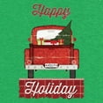 thumbnail image 3 of Tee Hunt Happy Holiday Youth T-Shirt Merry Christmas Truck Santa Claus Xmas Kids, Green, Large, 3 of 5